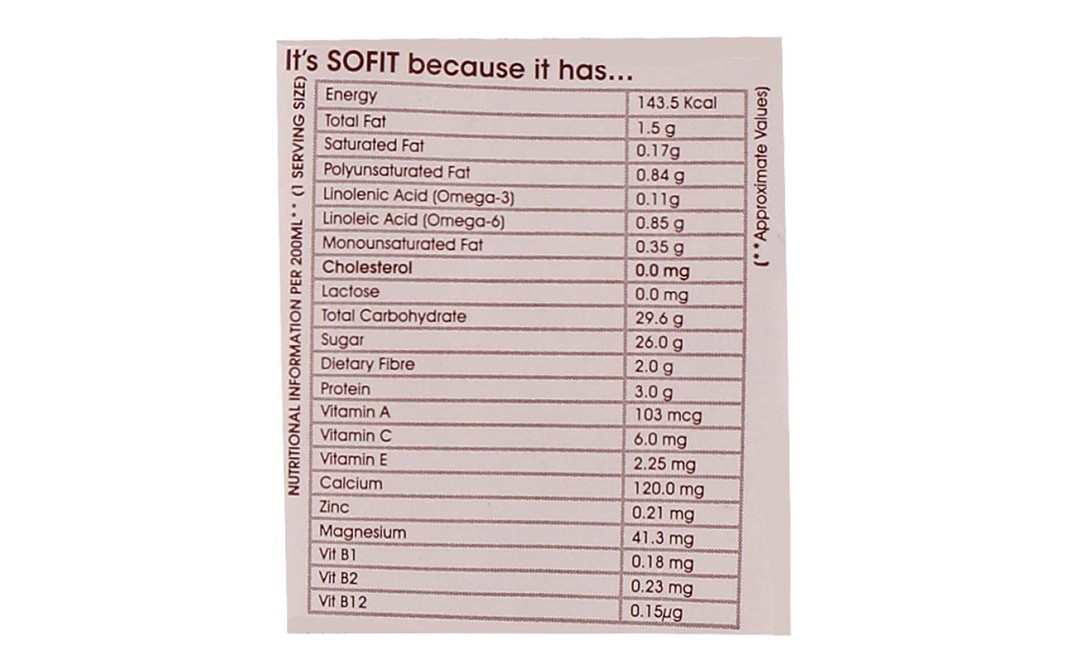 Sofit Soya Milk Mango    Tetra Pack  1 litre